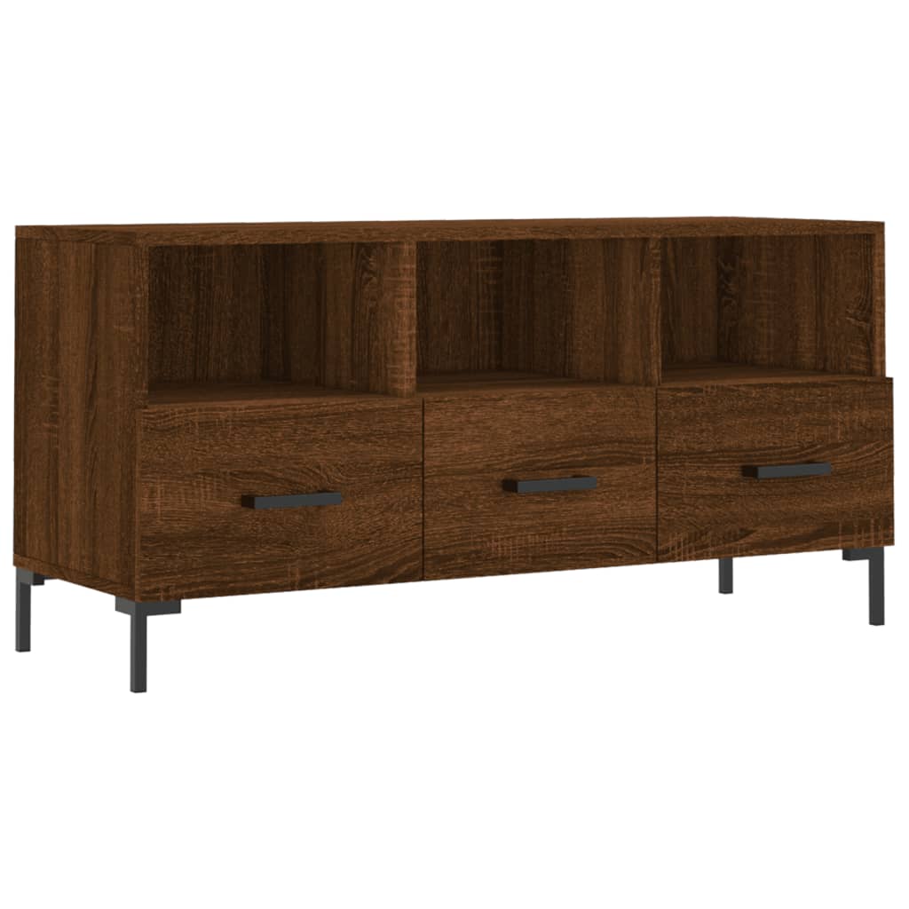 vidaXL Szafka pod TV, brązowy dąb, 102x36x50 cm