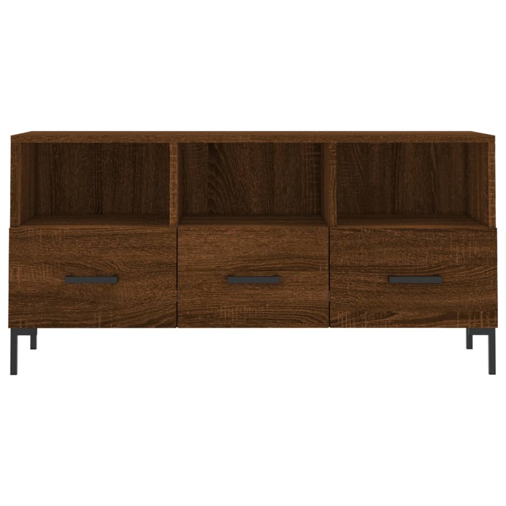vidaXL Szafka pod TV, brązowy dąb, 102x36x50 cm