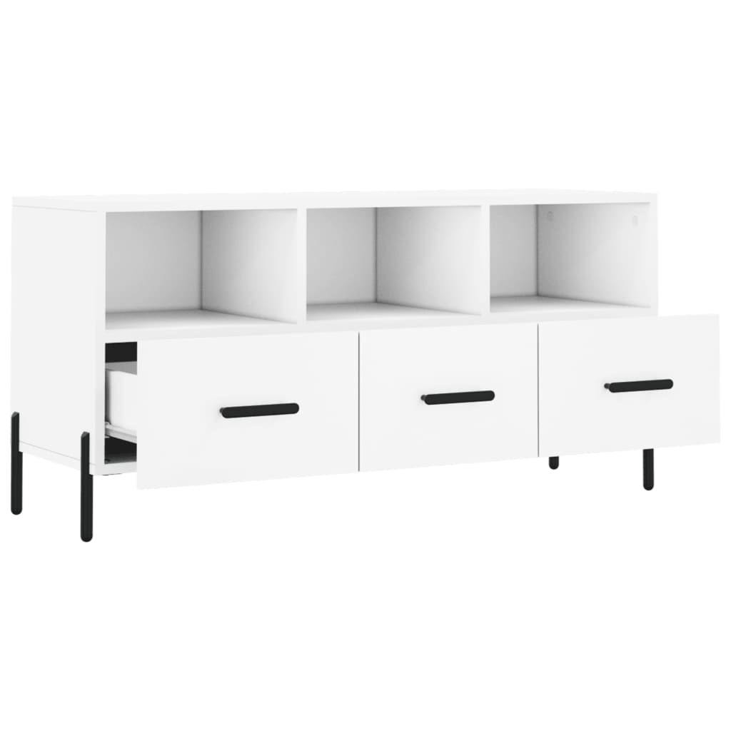 vidaXL Szafka pod TV, biała, 102x36x50 cm, materiał drewnopochodny