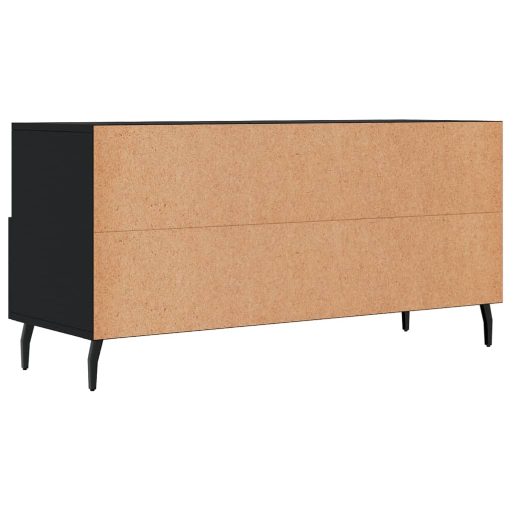 vidaXL Szafka pod TV, czarna, 102x36x50 cm, materiał drewnopochodny