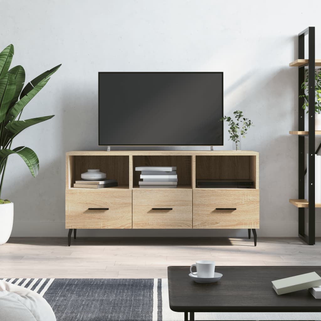 vidaXL Szafka pod telewizor, dąb sonoma, 102x36x50 cm