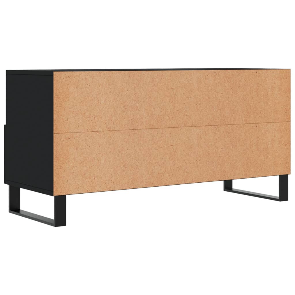 vidaXL Szafka pod TV, czarna, 102x36x50 cm, materiał drewnopochodny