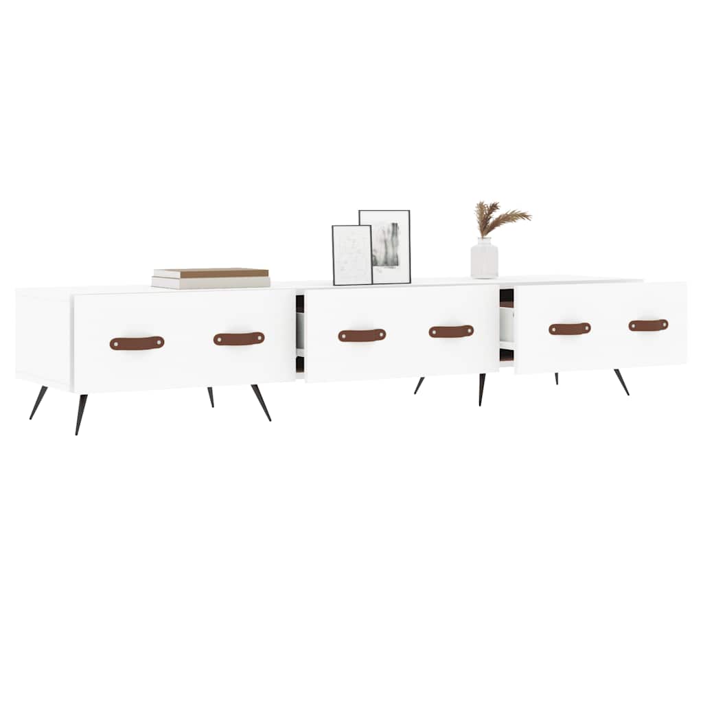 vidaXL Szafka pod TV, biała, 150x36x30 cm, materiał drewnopochodny