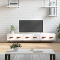 vidaXL Szafka pod TV, biała, 150x36x30 cm, materiał drewnopochodny