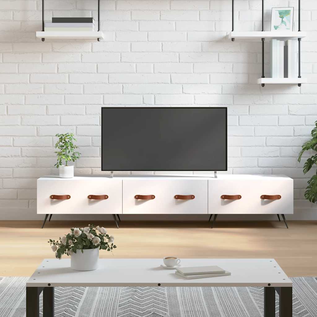 vidaXL Szafka pod TV, biała, 150x36x30 cm, materiał drewnopochodny