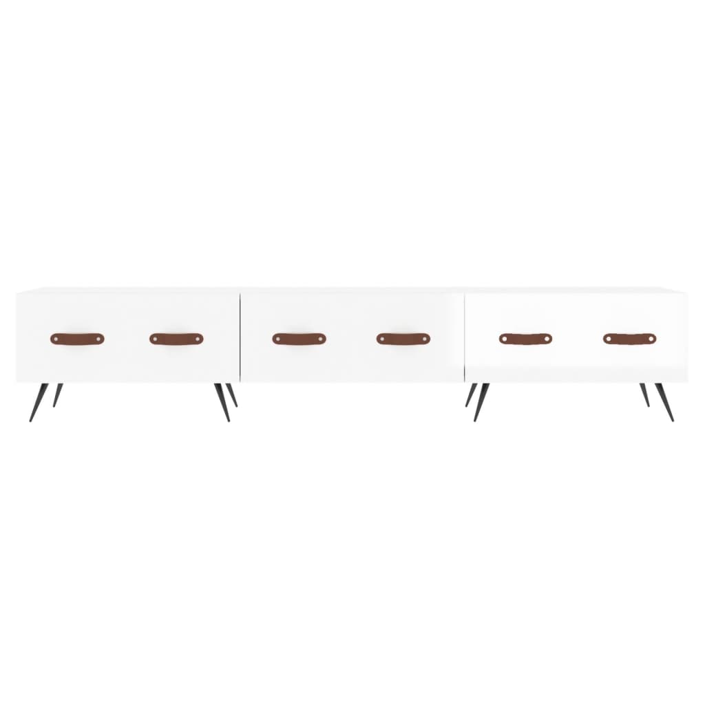 vidaXL Szafka pod TV, wysoki połysk, biała, 150x36x30 cm