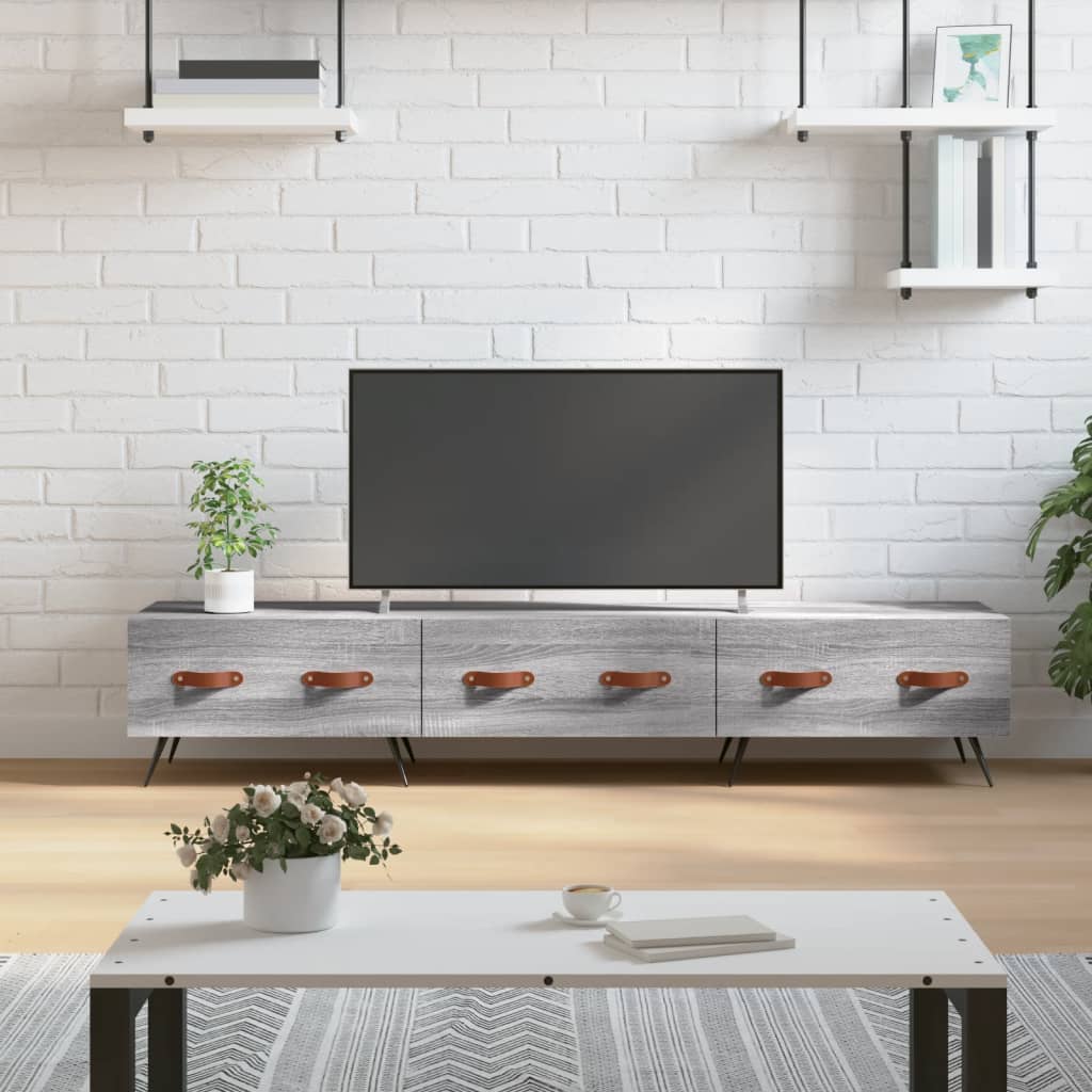 vidaXL Szafka pod telewizor, szary dąb sonoma, 150x36x30 cm