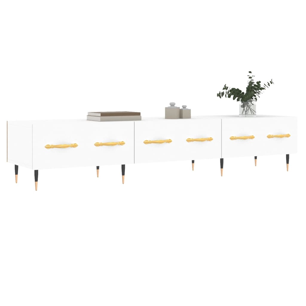 vidaXL Szafka pod TV, biała, 150x36x30 cm, materiał drewnopochodny