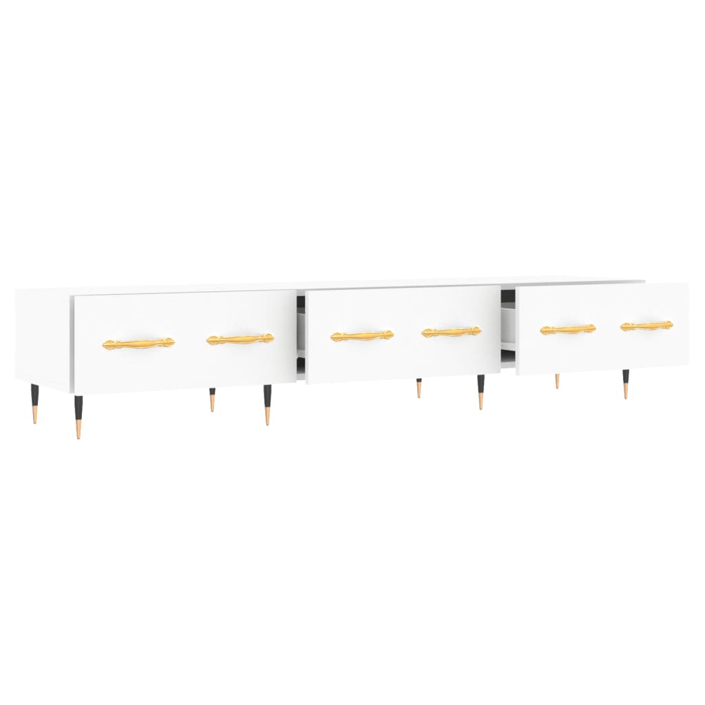 vidaXL Szafka pod TV, biała, 150x36x30 cm, materiał drewnopochodny