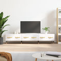vidaXL Szafka pod TV, biała, 150x36x30 cm, materiał drewnopochodny