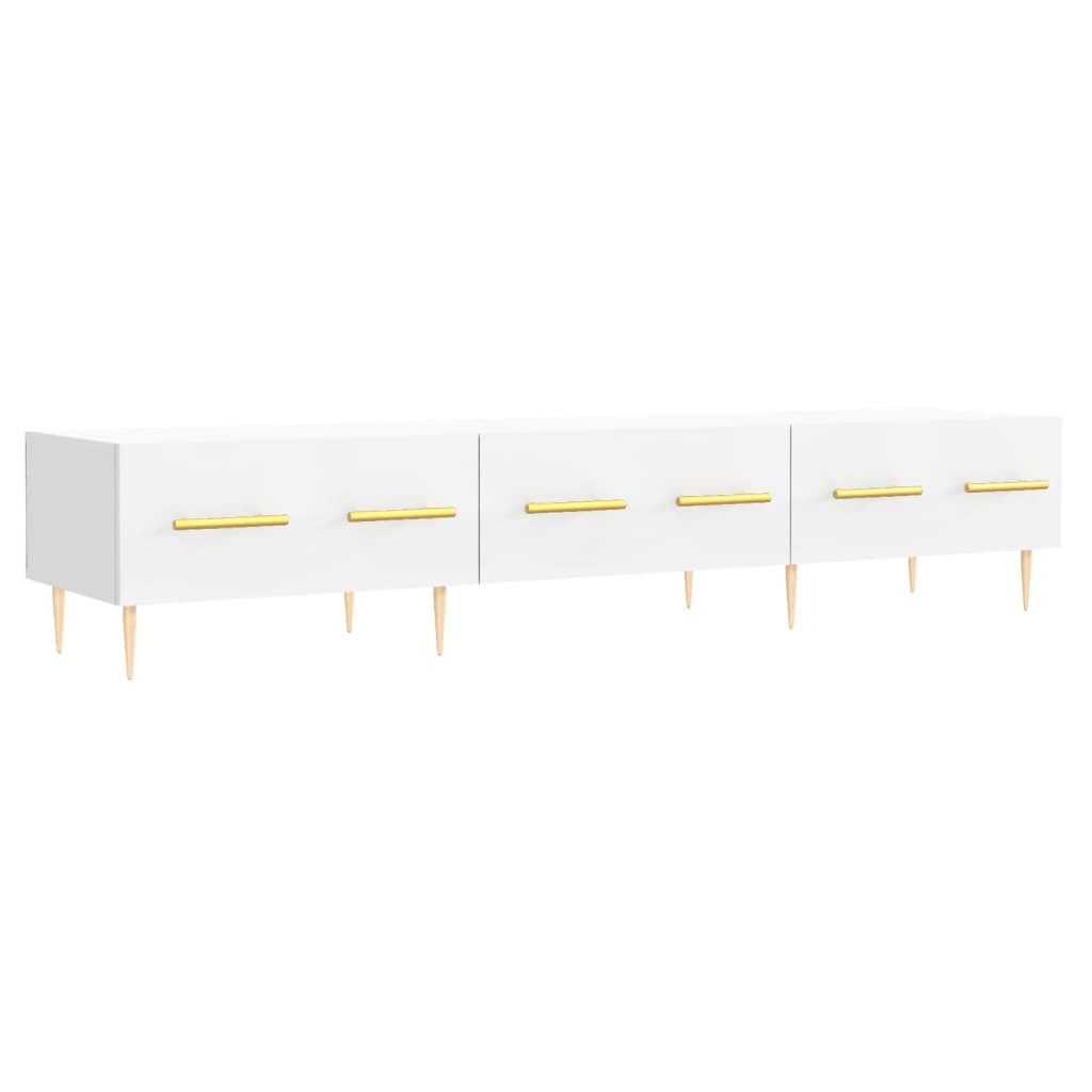vidaXL Szafka pod TV, biała, 150x36x30 cm, materiał drewnopochodny
