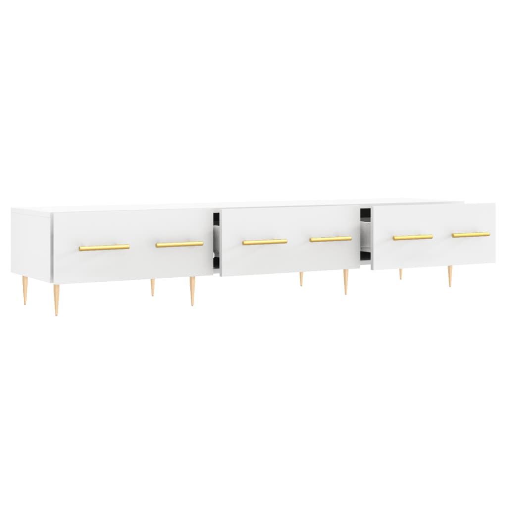 vidaXL Szafka pod TV, biała, 150x36x30 cm, materiał drewnopochodny