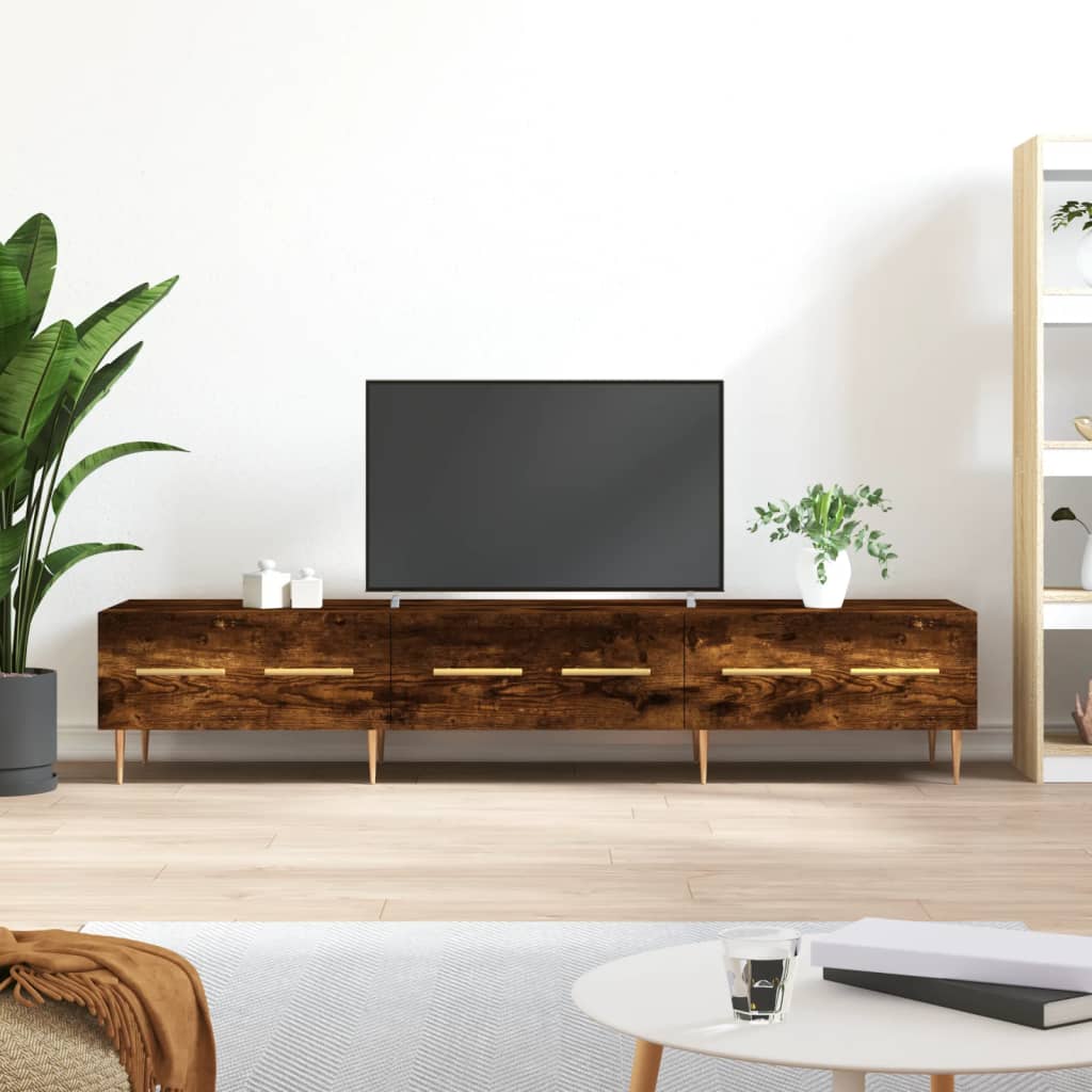 vidaXL Szafka pod telewizor, przydymiony dąb, 150x36x30 cm