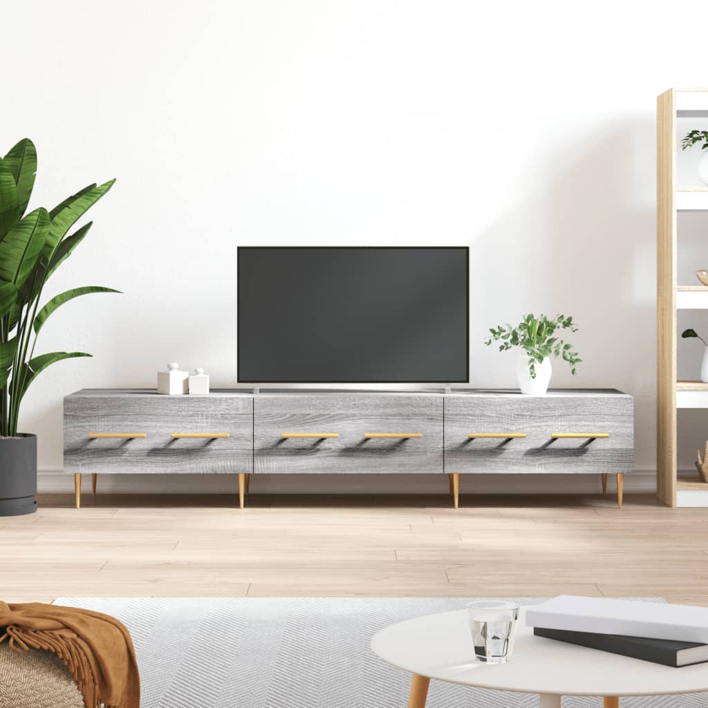 vidaXL Szafka pod telewizor, szary dąb sonoma, 150x36x30 cm