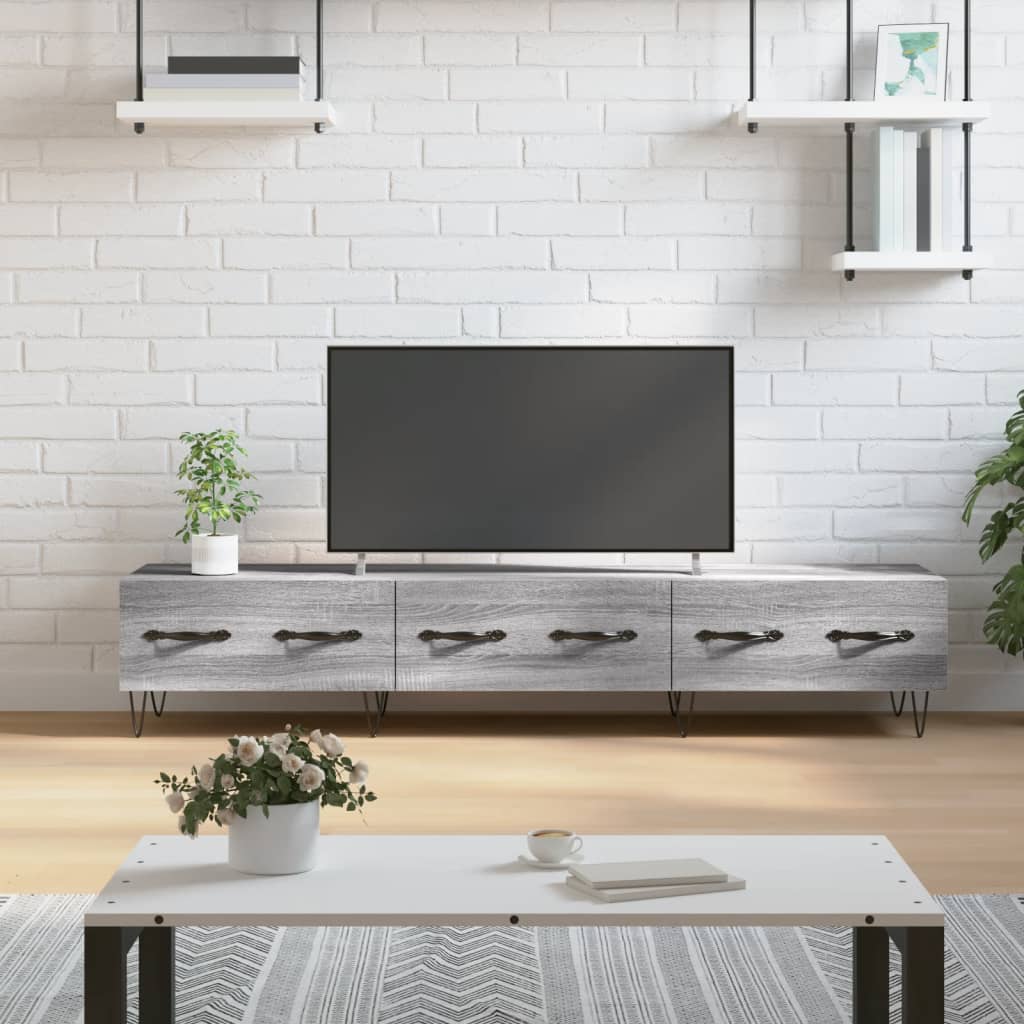vidaXL Szafka pod telewizor, szary dąb sonoma, 150x36x30 cm