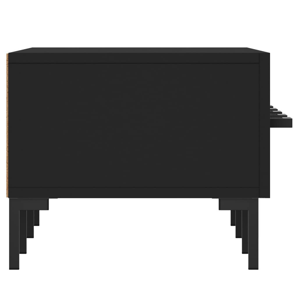 vidaXL Szafka pod TV, czarna, 150x36x30 cm, materiał drewnopochodny