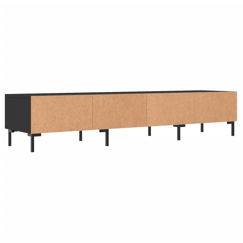 vidaXL Szafka pod TV, czarna, 150x36x30 cm, materiał drewnopochodny