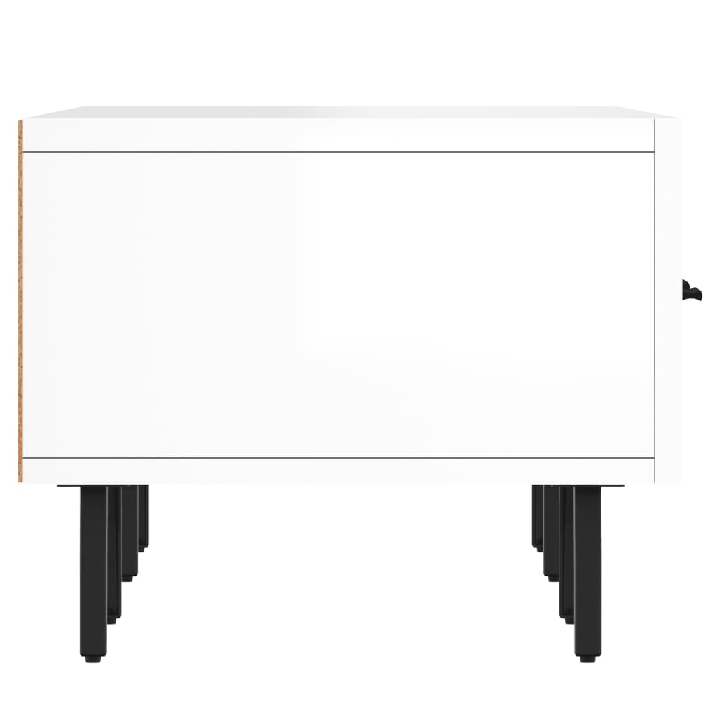 vidaXL Szafka pod telewizor, wysoki połysk, biała, 150x36x30 cm