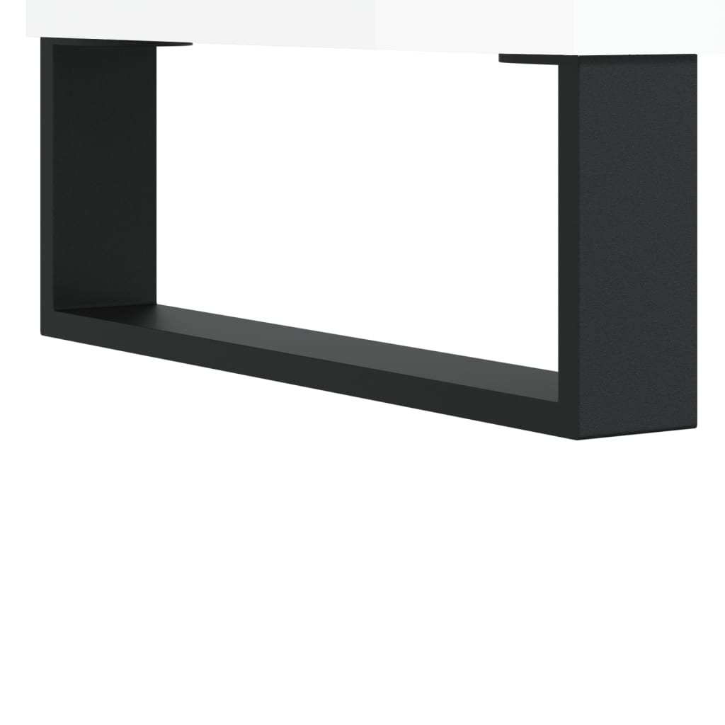 vidaXL Szafka pod telewizor, wysoki połysk, biała, 150x36x30 cm