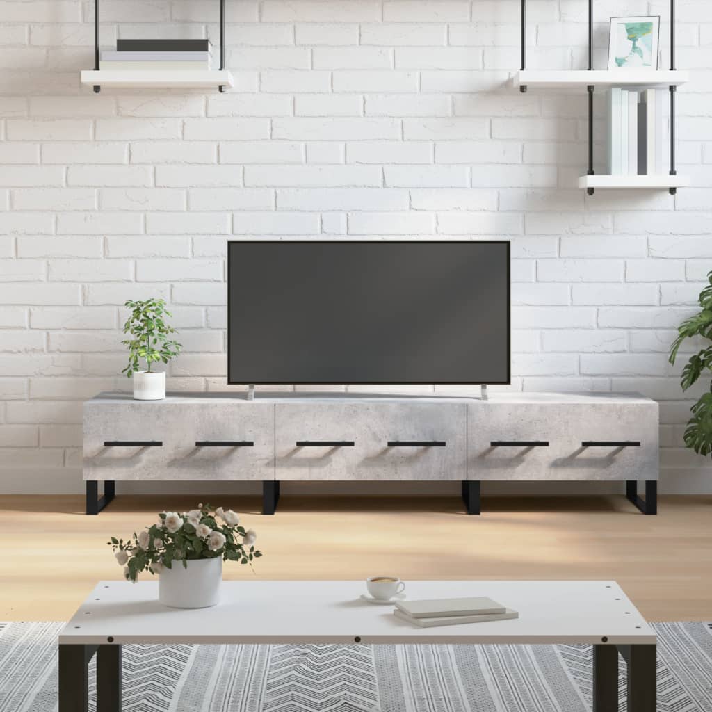 vidaXL Szafka pod telewizor, szarość betonu, 150x36x30 cm