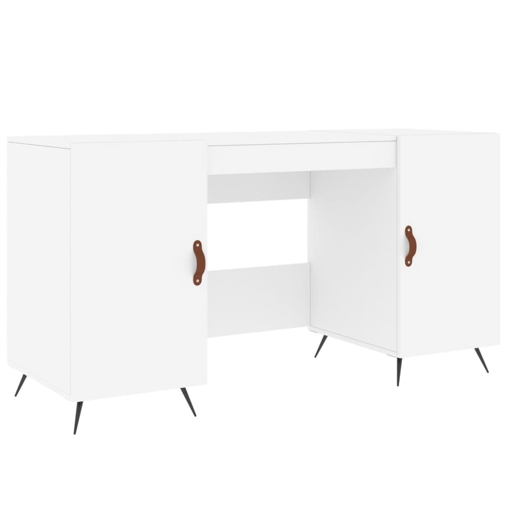 vidaXL Biurko, białe, 140x50x75 cm, materiał drewnopochodny
