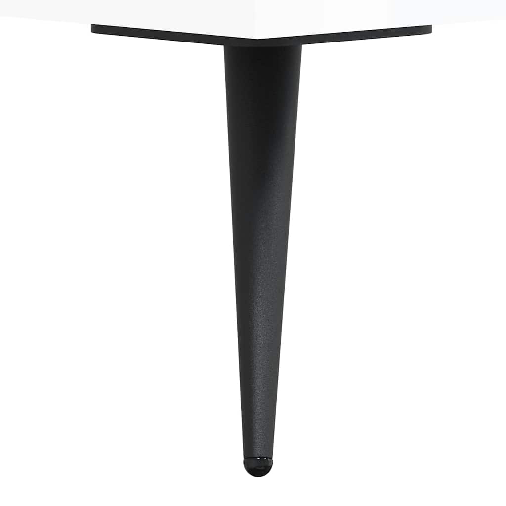 vidaXL Biurko białe z połyskiem, 140x50x75 cm, materiał drewnopochodny