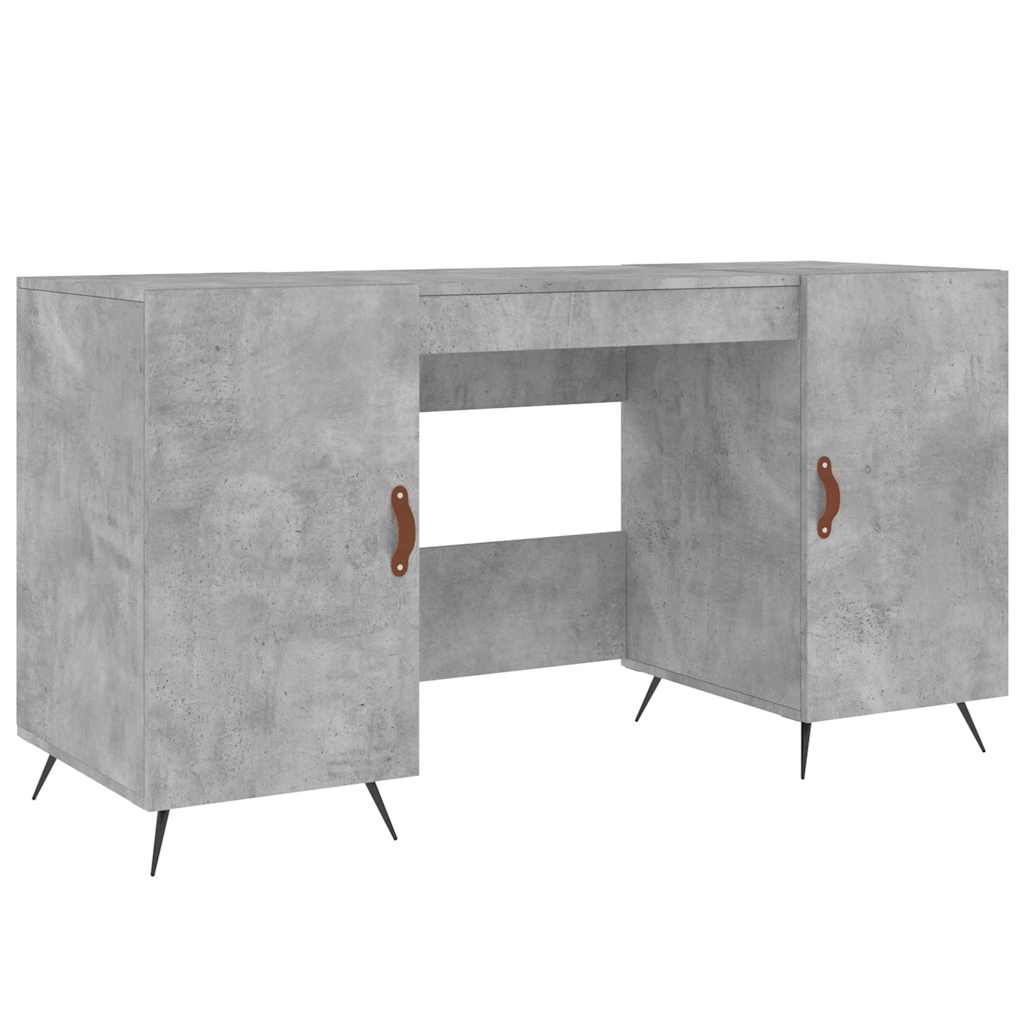 vidaXL Biurko, szarość betonu, 140x50x75 cm, materiał drewnopochodny
