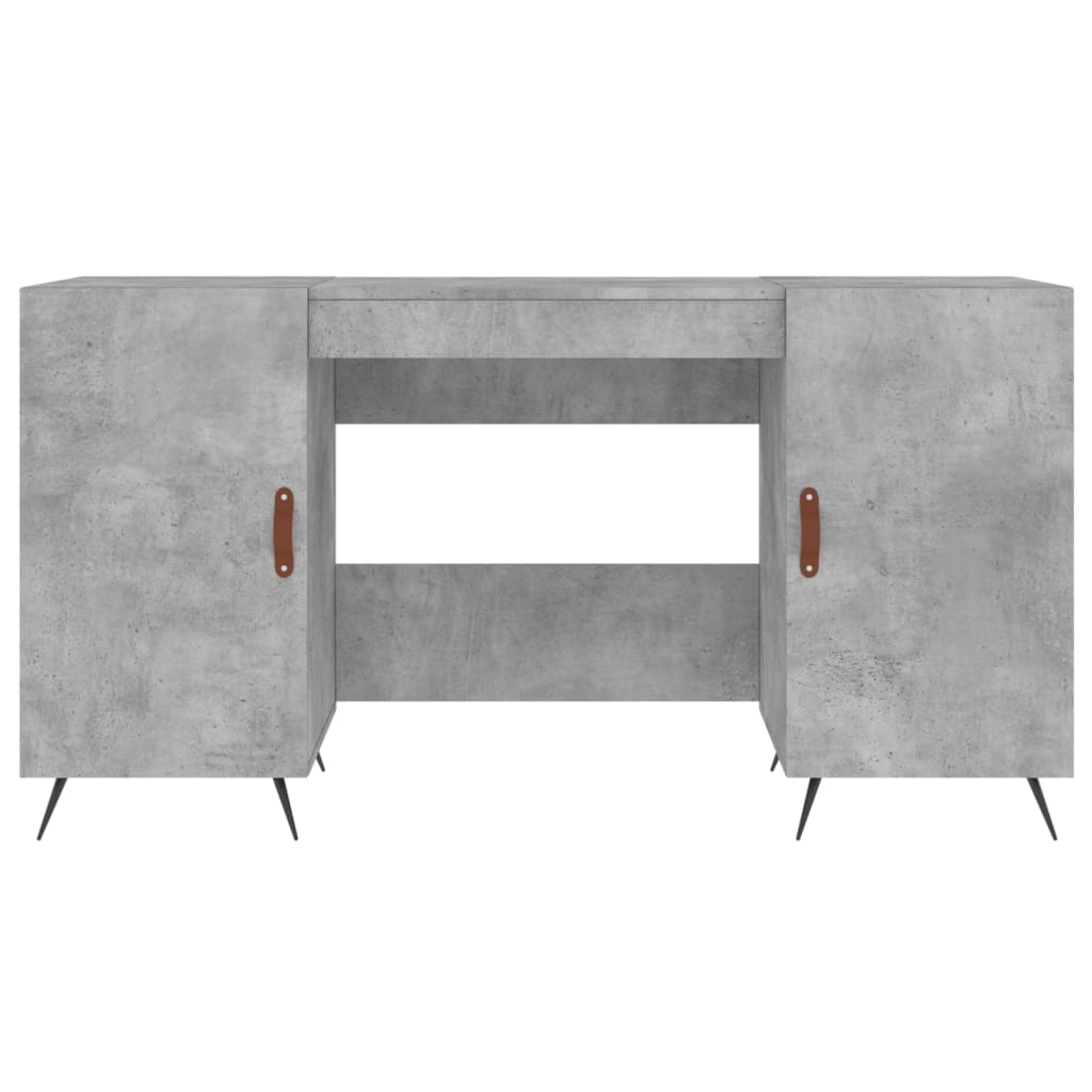 vidaXL Biurko, szarość betonu, 140x50x75 cm, materiał drewnopochodny