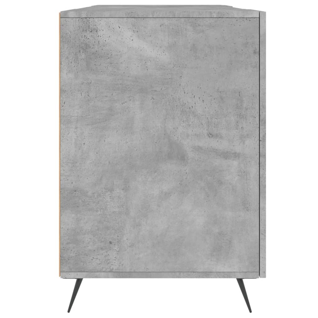 vidaXL Biurko, szarość betonu, 140x50x75 cm, materiał drewnopochodny