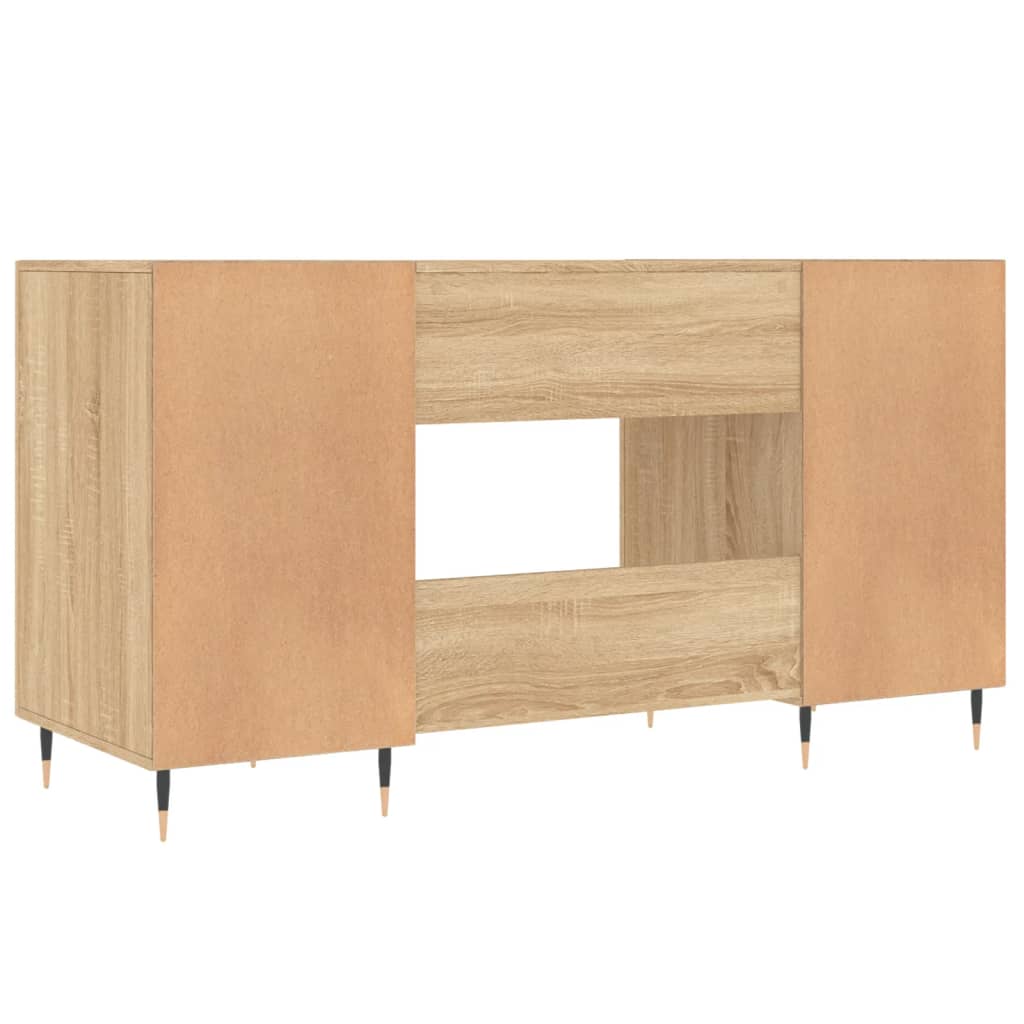 vidaXL Biurko, dąb sonoma, 140x50x75 cm, materiał drewnopochodny