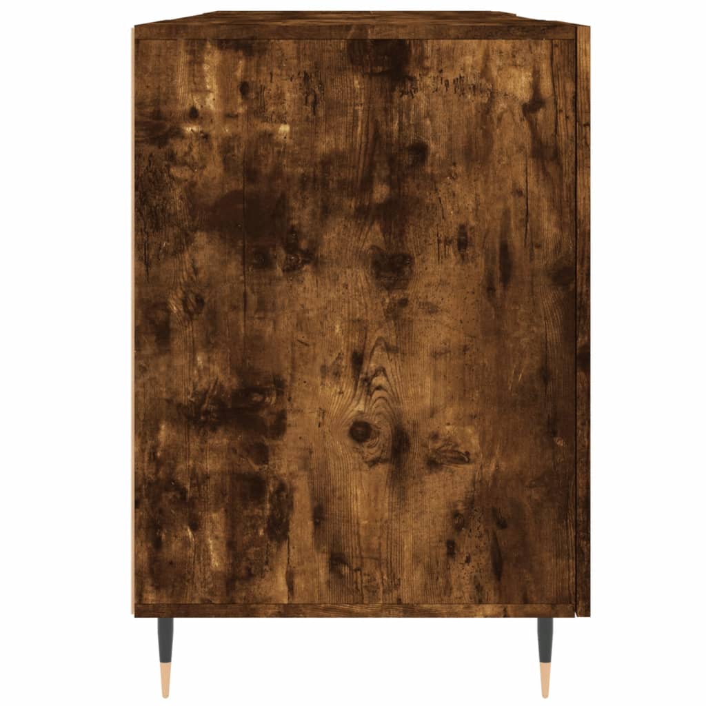 vidaXL Biurko, przydymiony dąb, 140x50x75 cm, materiał drewnopochodny