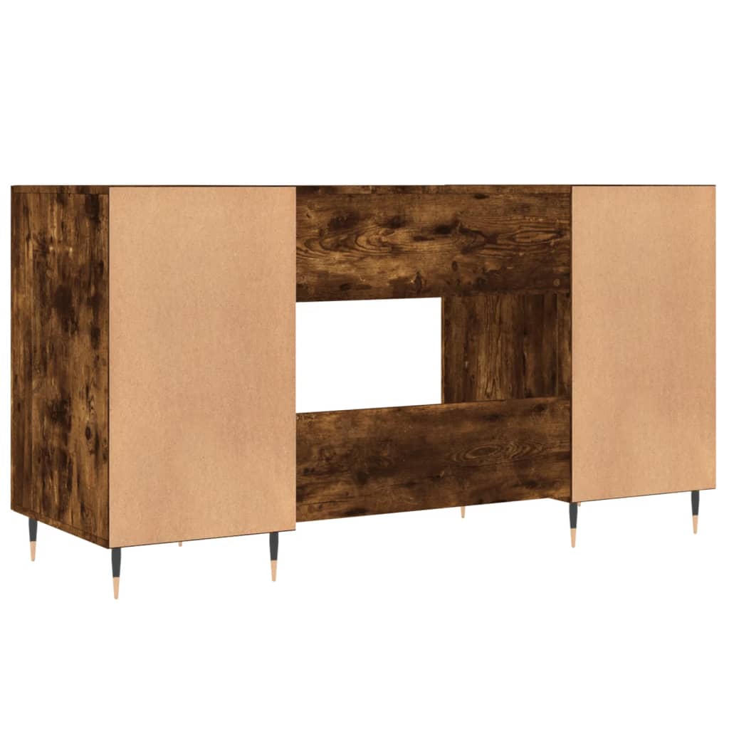 vidaXL Biurko, przydymiony dąb, 140x50x75 cm, materiał drewnopochodny