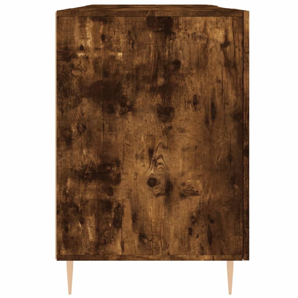 vidaXL Biurko, przydymiony dąb, 140x50x75 cm, materiał drewnopochodny