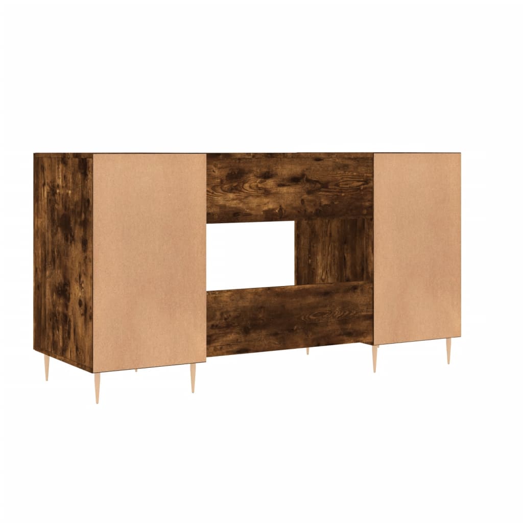 vidaXL Biurko, przydymiony dąb, 140x50x75 cm, materiał drewnopochodny