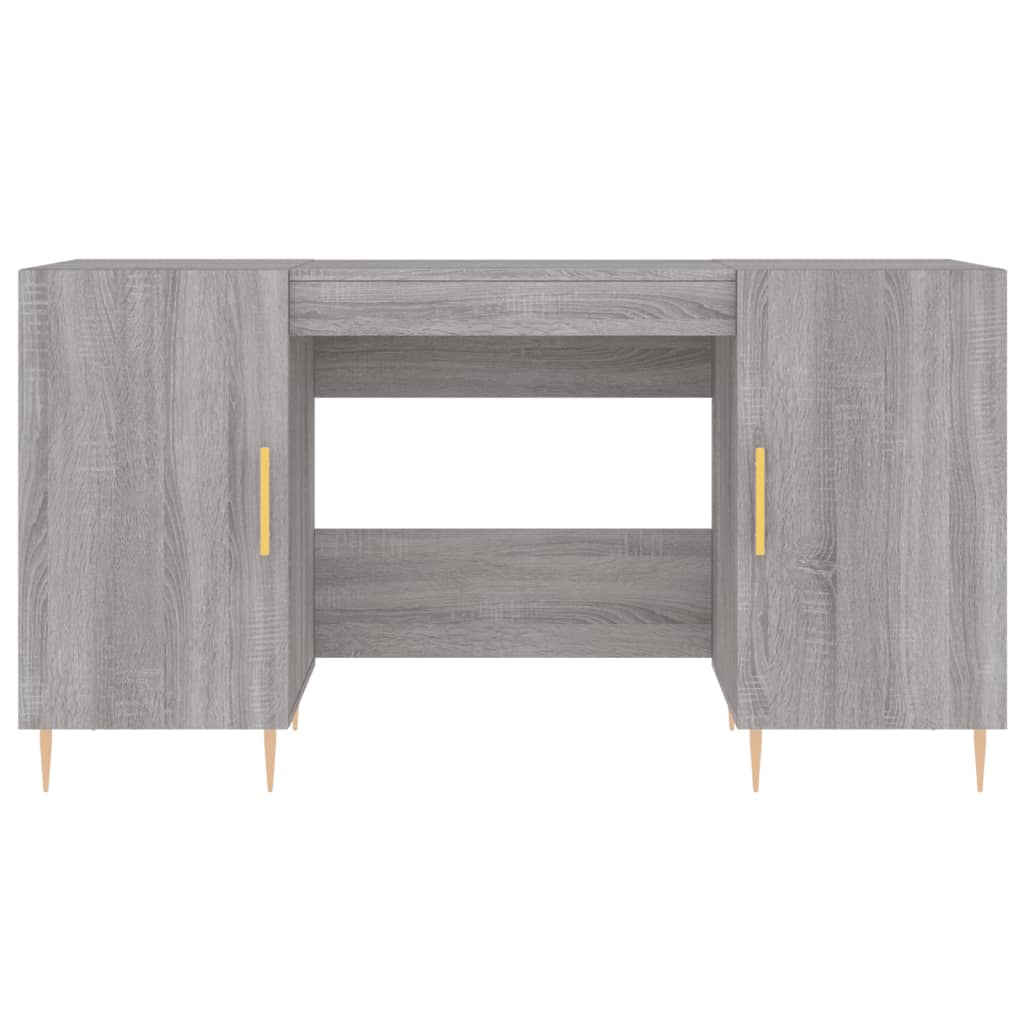 vidaXL Biurko, szary dąb sonoma, 140x50x75 cm, materiał drewnopochodny