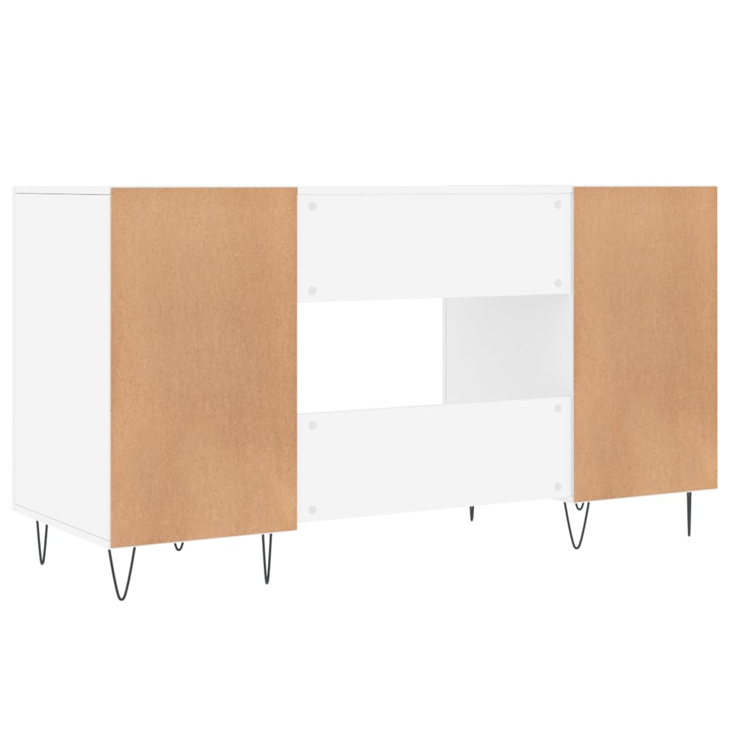 vidaXL Biurko, białe, 140x50x75 cm, materiał drewnopochodny
