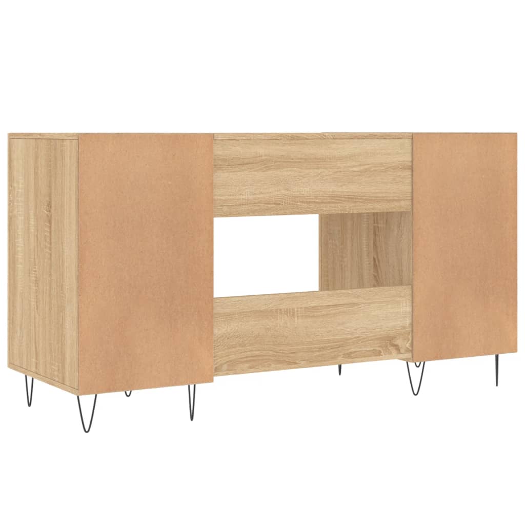 vidaXL Biurko, dąb sonoma, 140x50x75 cm, materiał drewnopochodny