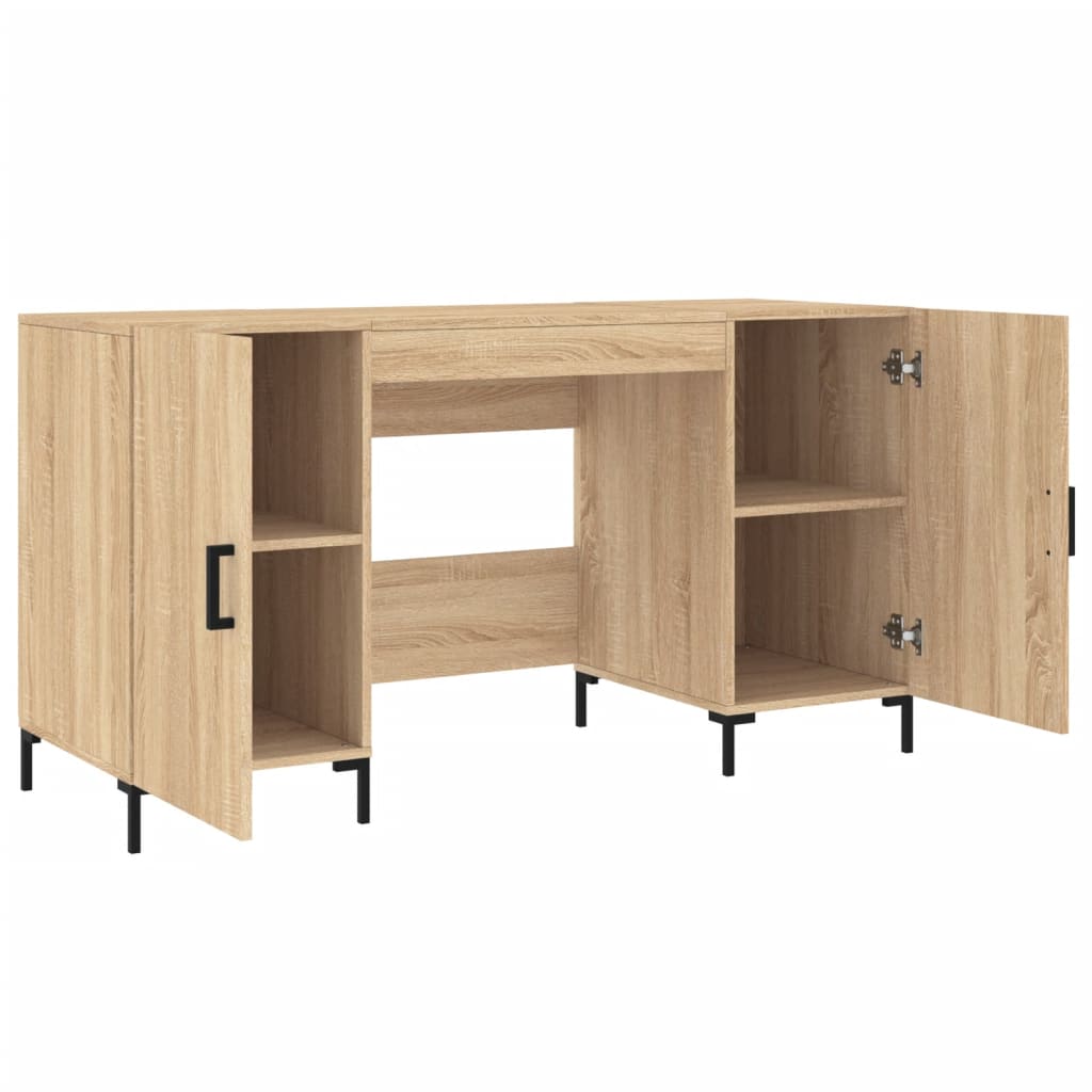 vidaXL Biurko, dąb sonoma, 140x50x75 cm, materiał drewnopochodny