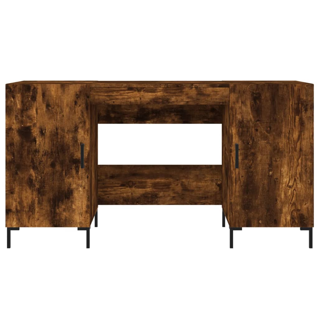 vidaXL Biurko, przydymiony dąb, 140x50x75 cm, materiał drewnopochodny