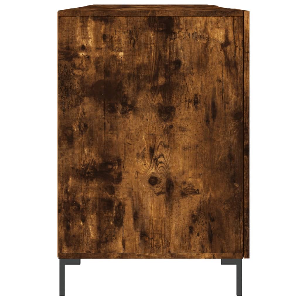 vidaXL Biurko, przydymiony dąb, 140x50x75 cm, materiał drewnopochodny