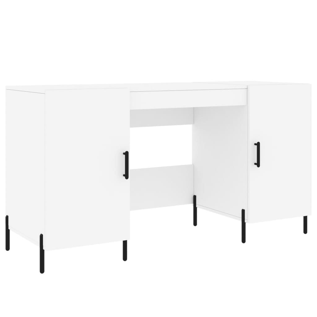 vidaXL Biurko, białe, 140x50x75 cm, materiał drewnopochodny