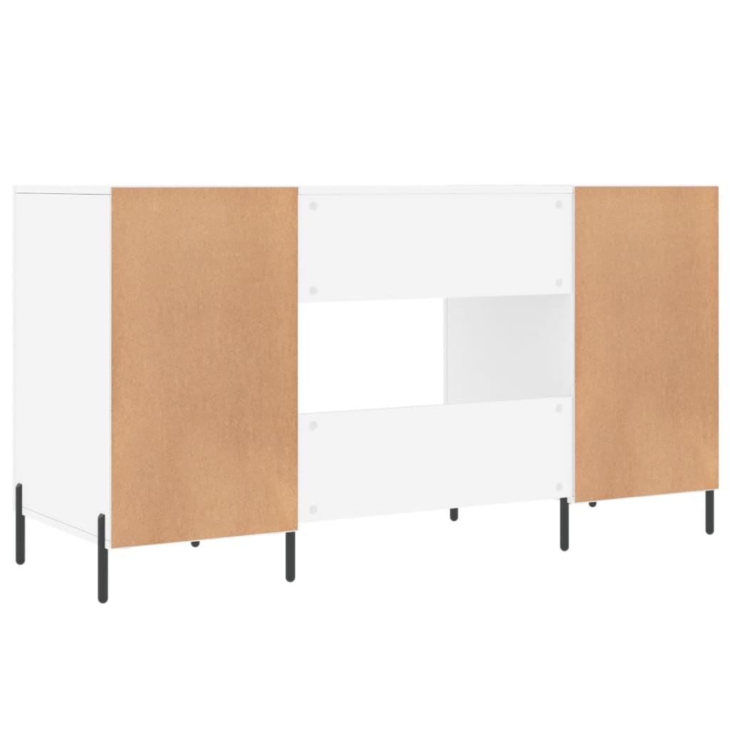 vidaXL Biurko, białe, 140x50x75 cm, materiał drewnopochodny