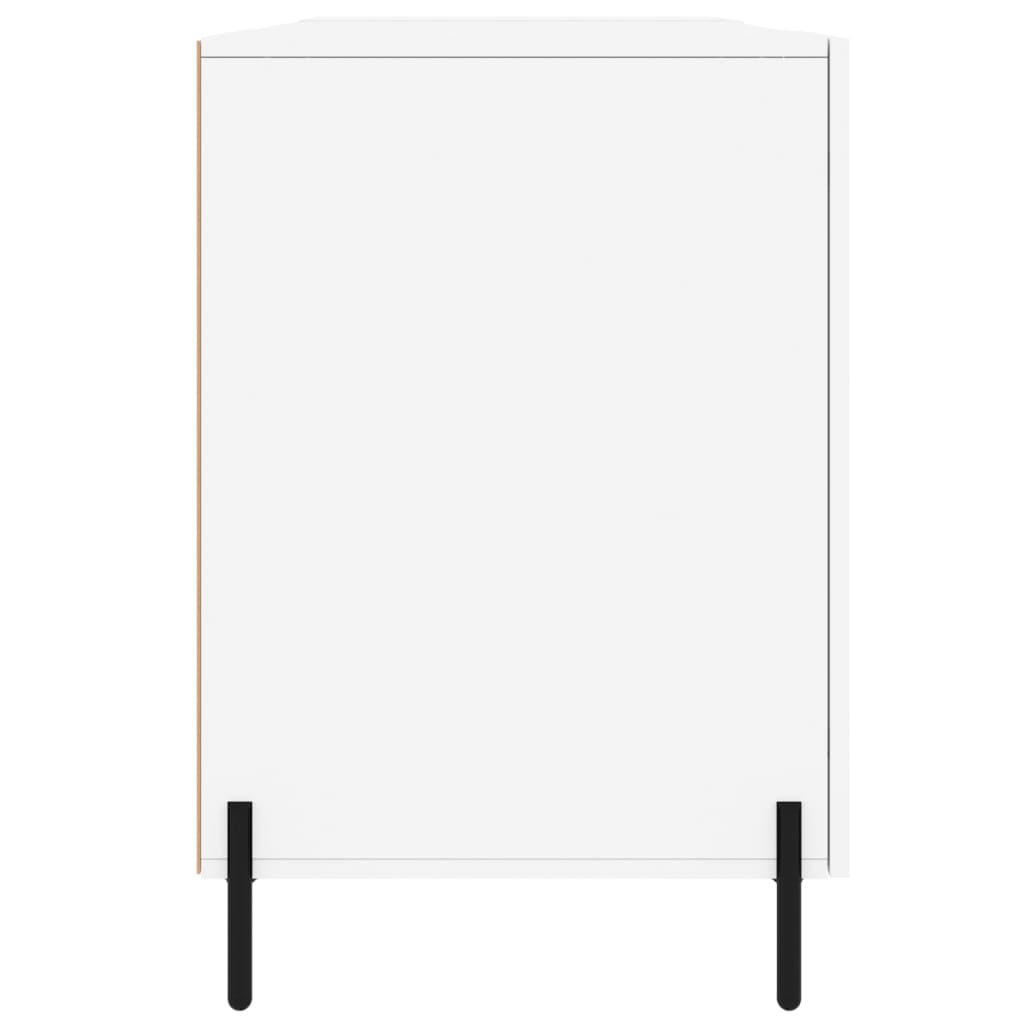 vidaXL Biurko białe z połyskiem, 140x50x75 cm, materiał drewnopochodny