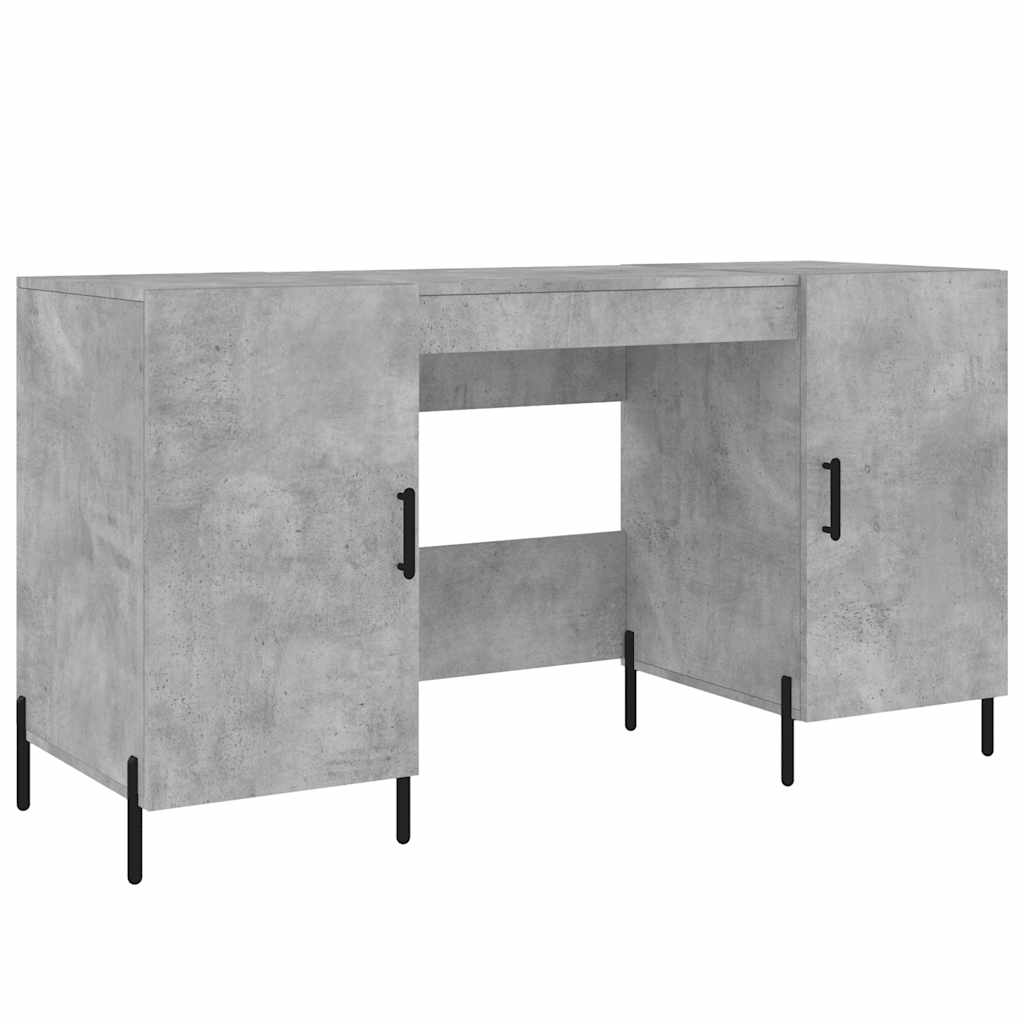 vidaXL Biurko, szarość betonu, 140x50x75 cm, materiał drewnopochodny