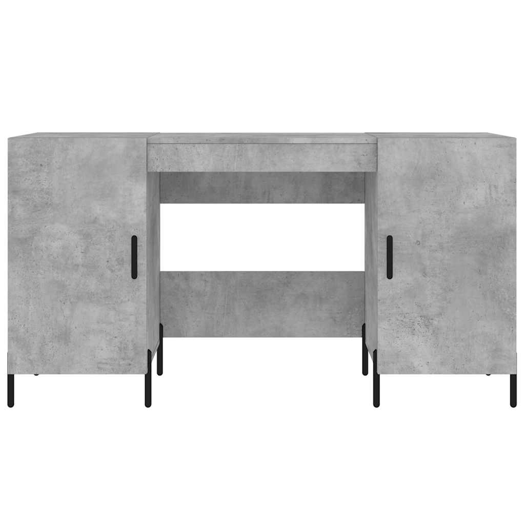 vidaXL Biurko, szarość betonu, 140x50x75 cm, materiał drewnopochodny