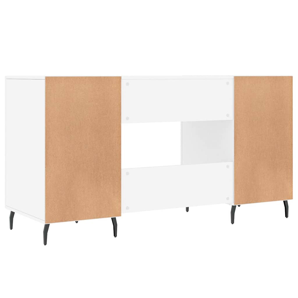 vidaXL Biurko, białe, 140x50x75 cm, materiał drewnopochodny