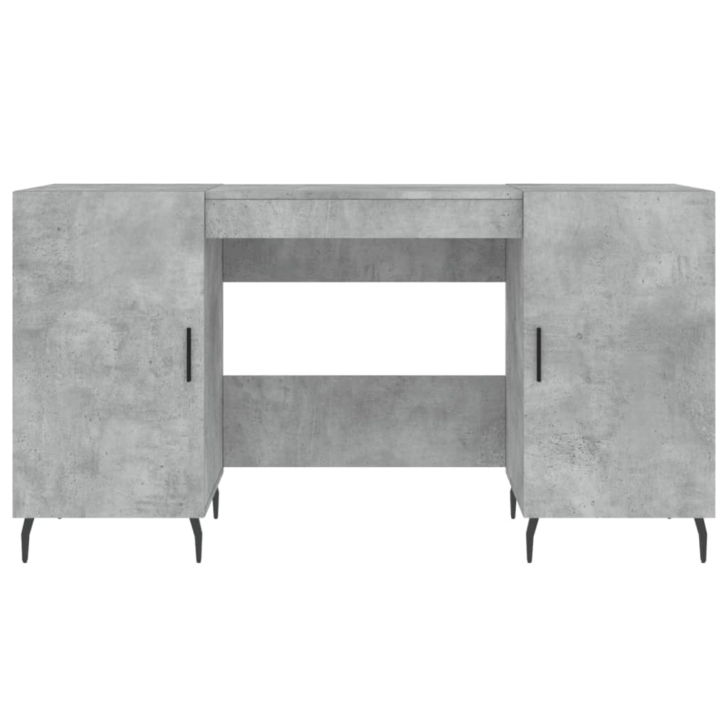 vidaXL Biurko, szarość betonu, 140x50x75 cm, materiał drewnopochodny