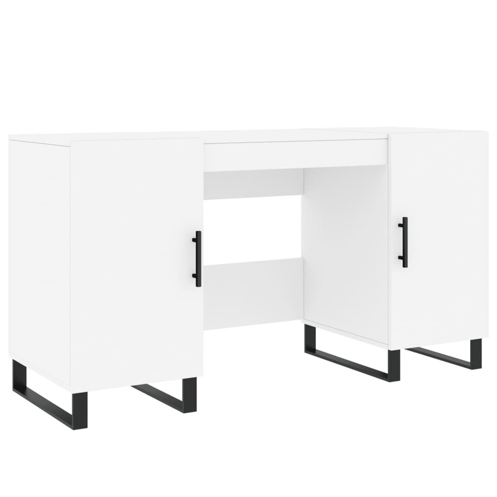 vidaXL Biurko, białe, 140x50x75 cm, materiał drewnopochodny