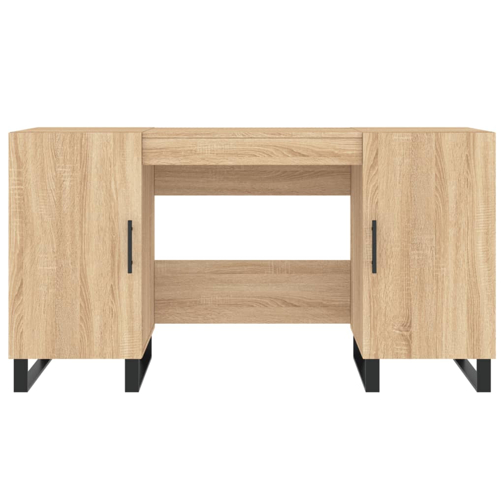 vidaXL Biurko, dąb sonoma, 140x50x75 cm, materiał drewnopochodny