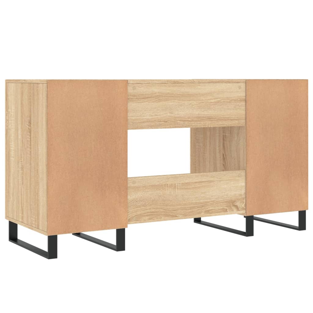 vidaXL Biurko, dąb sonoma, 140x50x75 cm, materiał drewnopochodny